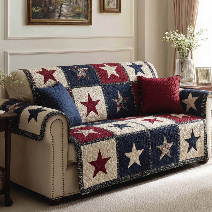 Fien – Gesteppte Sofahusse im American Style