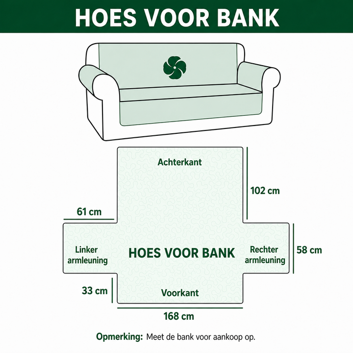 Tess - Gewatteerde bankhoes Patroon Zee