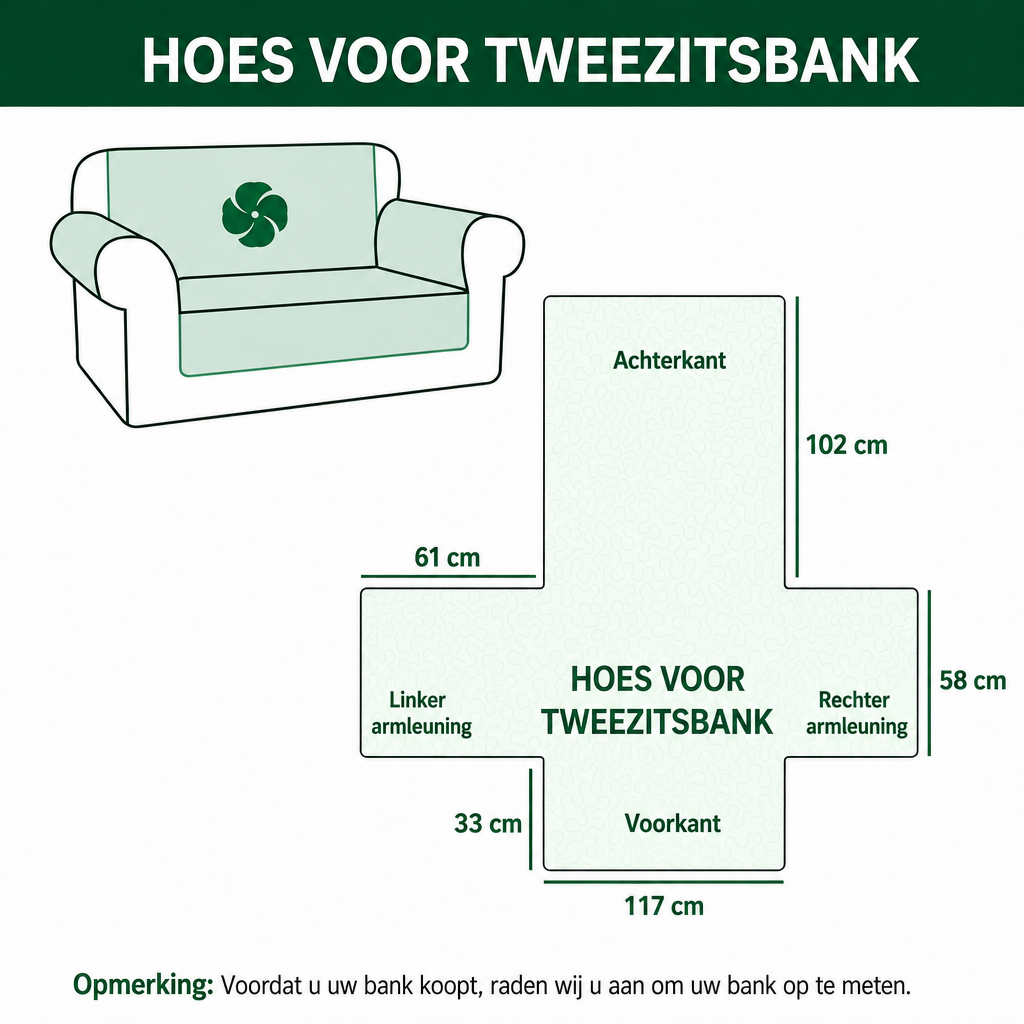 Marloes – Gesteppter Sofabezug Chalet Warm und Fuß Herz
