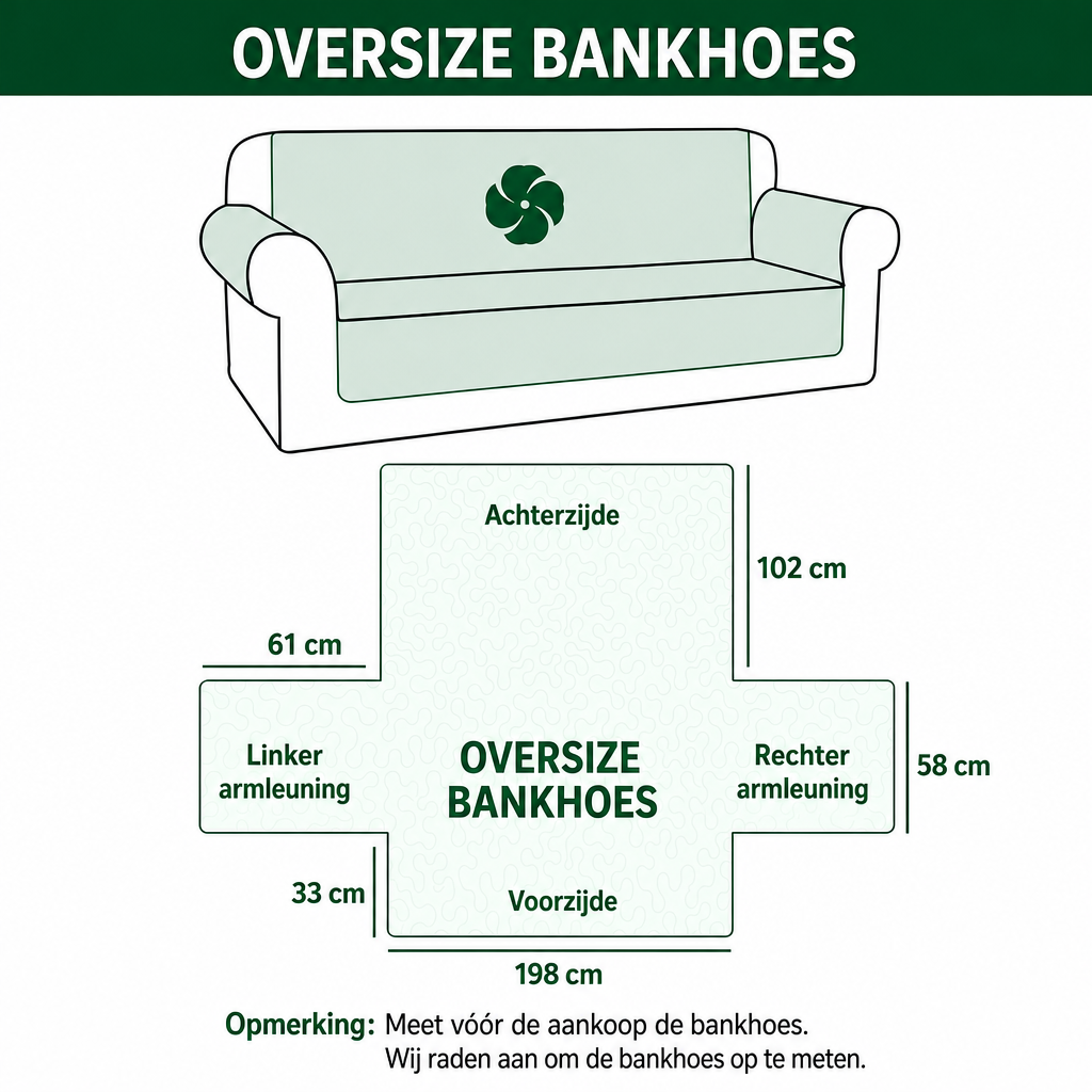 Noor - Gewatteerde bankhoes Pootjes Rustiek
