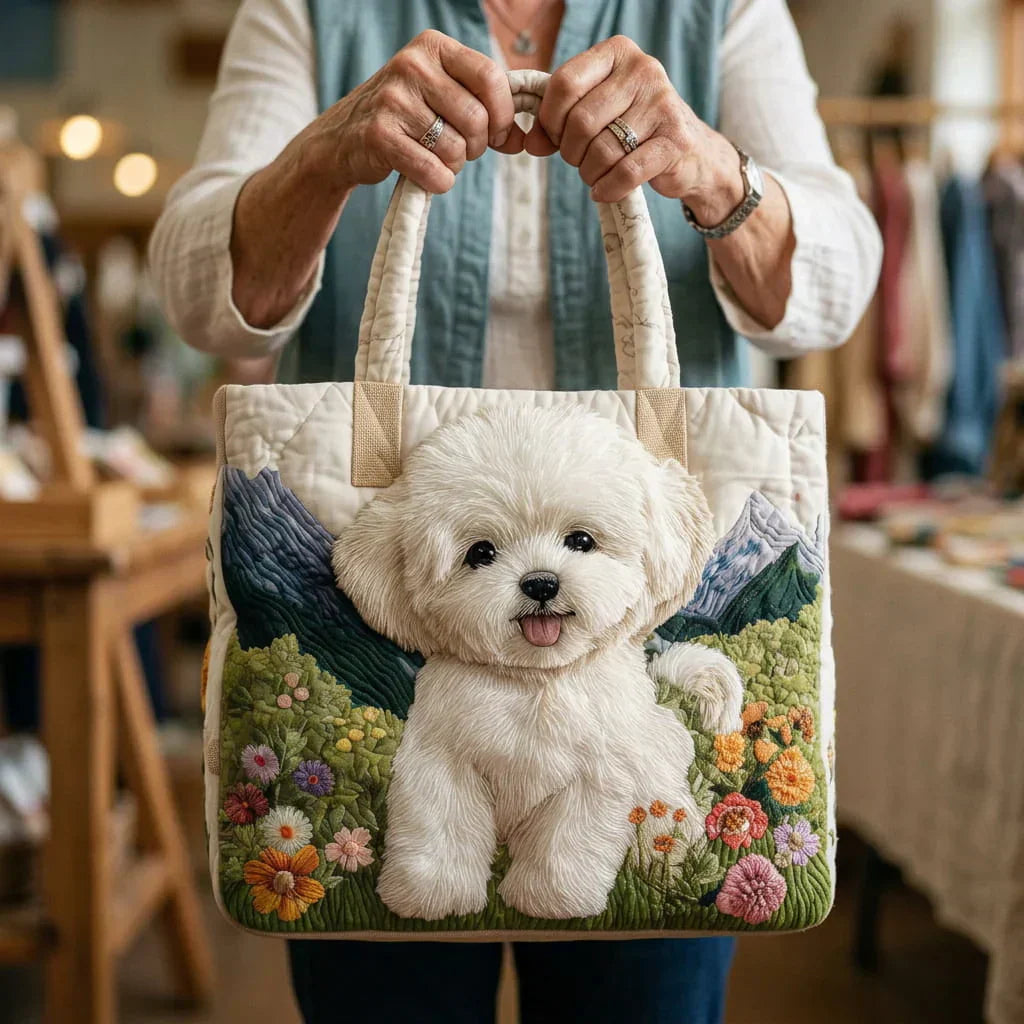 Ambachtelijke Gequiltte Tas - Betoverde Hond