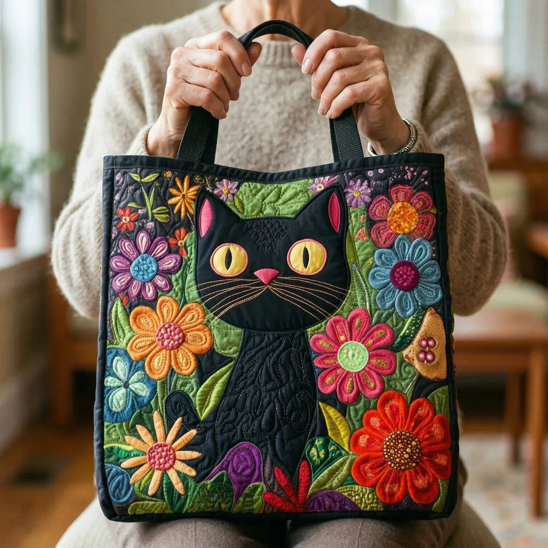 Gequilte Tas - Verzauberte Schwarze Katze