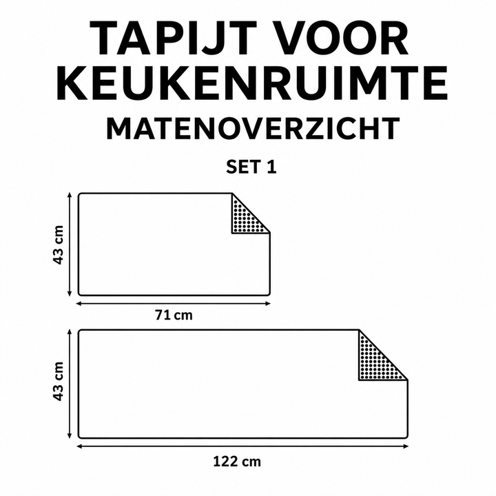 Lieke - Keukenmat Hoek Liefde voor Poot